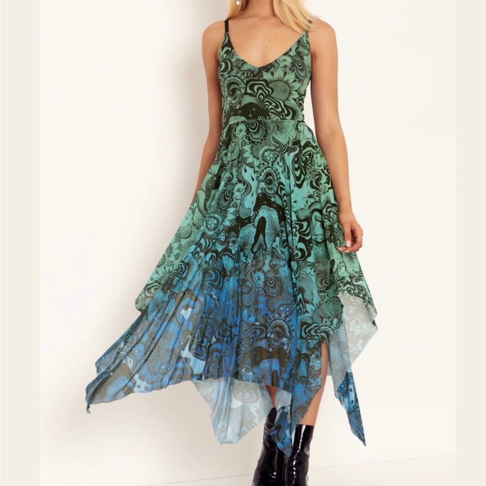 Trip Out Handkerchief Dress Blackmilk